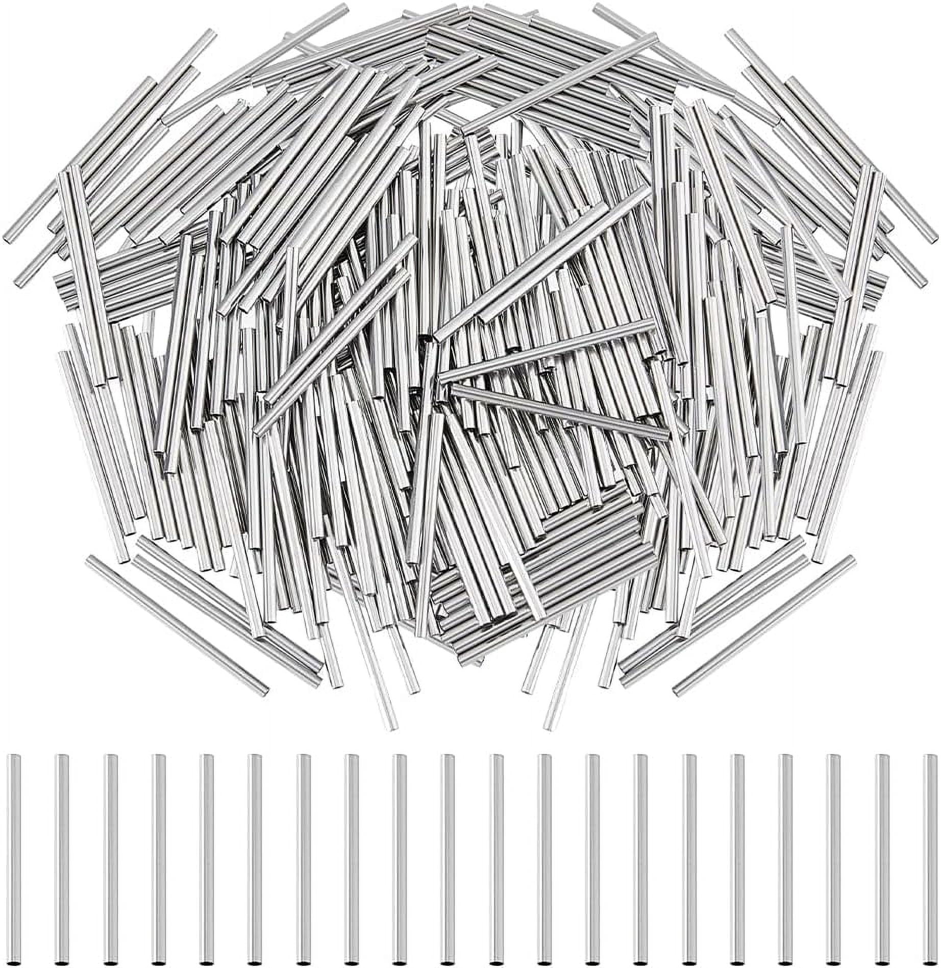200 Stück Gebogene Nudelrohr-Abstandsperlen Aus Messing – Für DIY-Schmuck Und Bastelprojekte