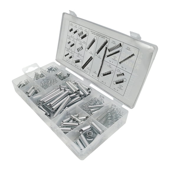 200Pcs Metal Steel Spring Assortment Set ZincPlated Steel Electrical Hardware Compression And Extension Spring