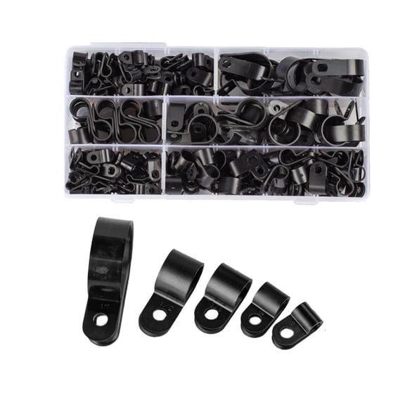 200Pcs Nylon Cable Clip Wire Clamp Mounting Cord Fasteners Nylon Cord Fastener Clips for Wire Management Enduring