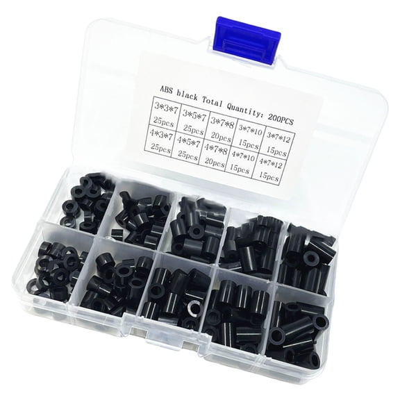 200Pcs Nylon Standoff Spacer Assortment, Multipurpose Insulation Column Standoff Spacer For Mounting Hardware Parts