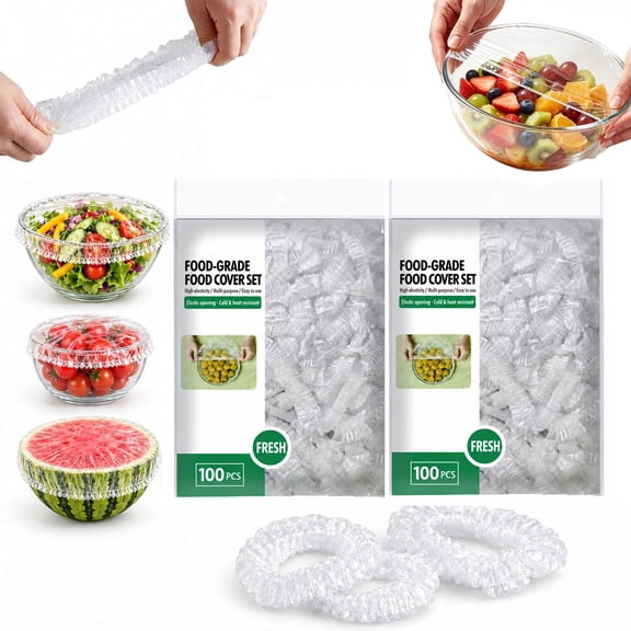 200Pcs Nyrvela Food Covers, Disposable Stretch Food Covers for Bowls & Plates
