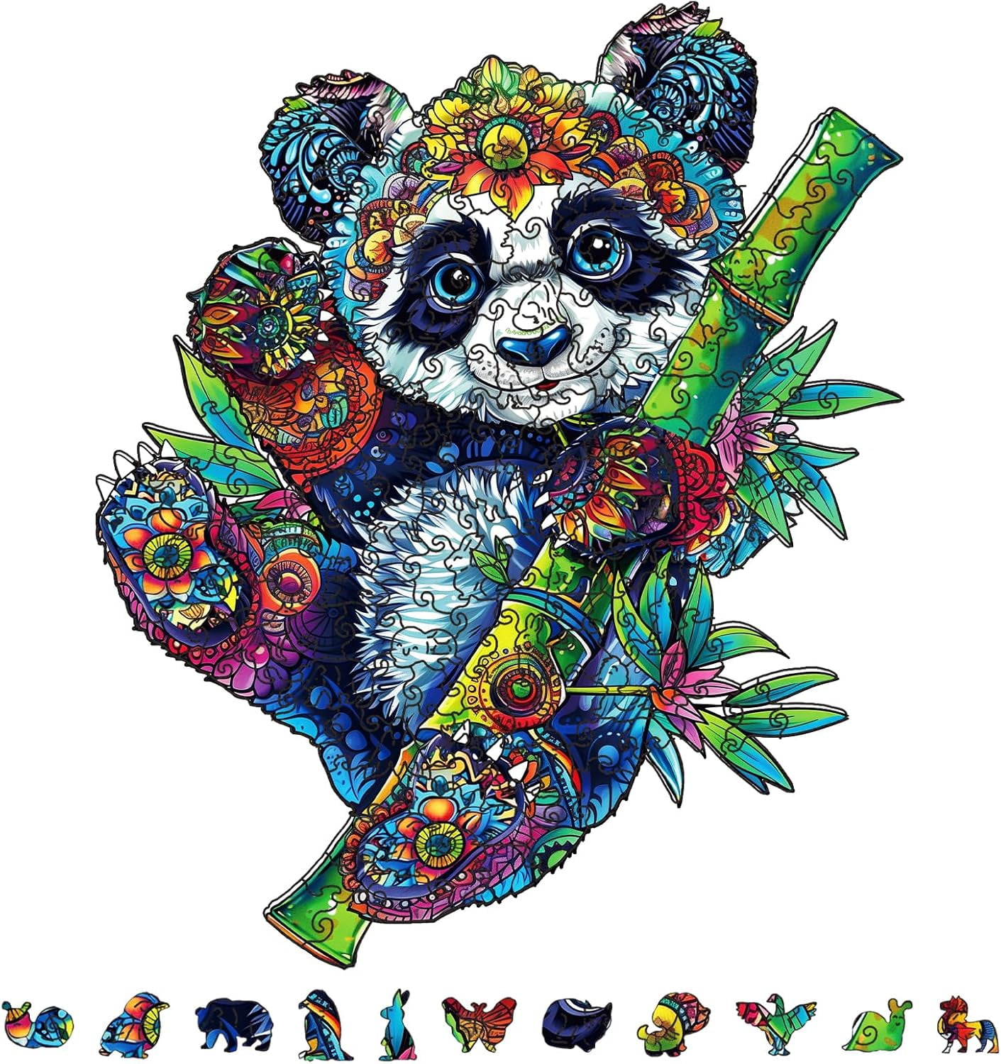 200Pcs Panda Wooden Jigsaw Puzzles for Adults 13x10.9inch Cute Panda ...