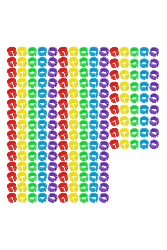 200Pcs Pet Bird Rings Leg Rings Labels for Bird Management Pigeons Accessory