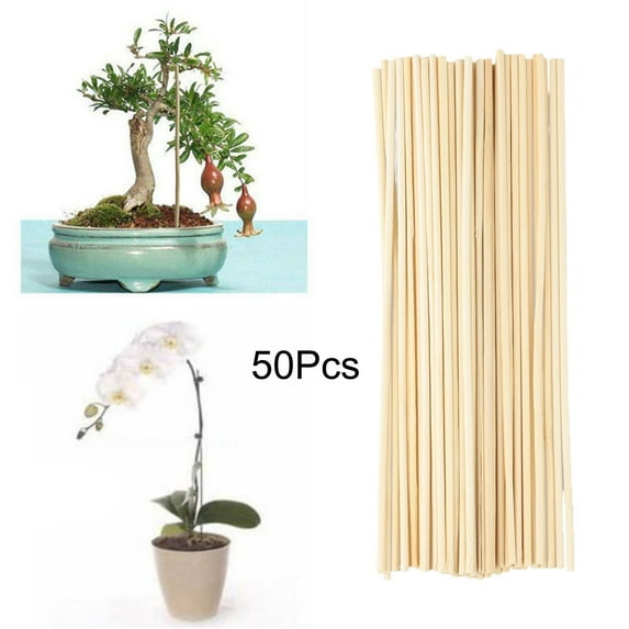 200Pcs Plant Stakes Natural Garden Bamboo Sticks for Indoor and Outdoor Plants, Plant Support Stakes for Tomatoes, Beans, Potted Plants - 7.8 inches