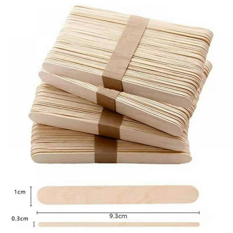 200Pcs Popsicle Sticks Craft Sticks,4.5 inch Natural Wooden Food Grade  Craft Sticks,Wood Ice Cream Sticks for DIY
