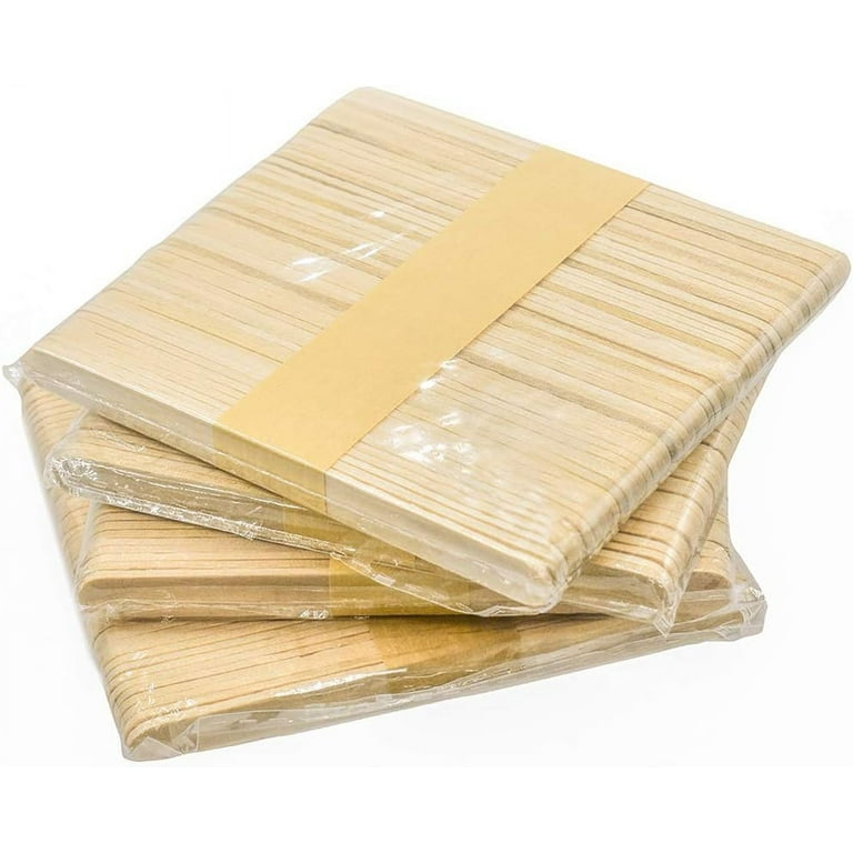 Btymd 200 Piece Popsicle Sticks, Natural Craft Sticks To Diy Reusable Wooden Sticks Food Grade