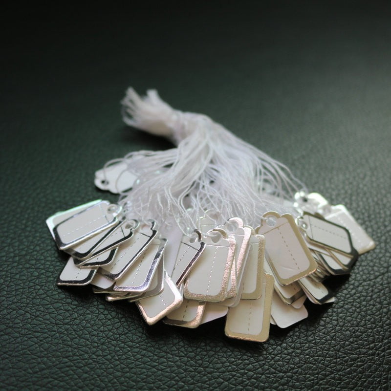 200Pcs Price Tags for Jewelry Hanging Jewelry Price Label Tags Attached