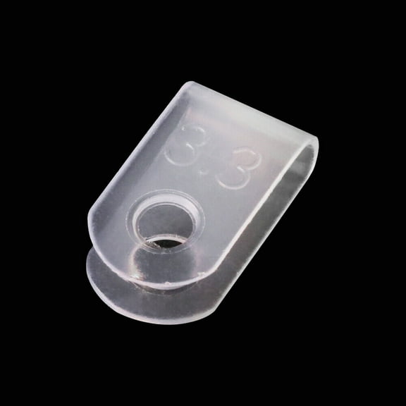 200Pcs R-Type Clip Cable Fastener Nylon White 1/8 inch Mounting Wire Clamp