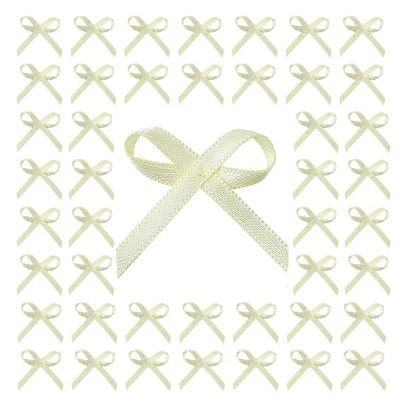 200 Pieces Satins Ribbon Bows Multicolor Mini Ribbon Bowknots for Gift Packing DIY Craft Wedding Decoration Card Making