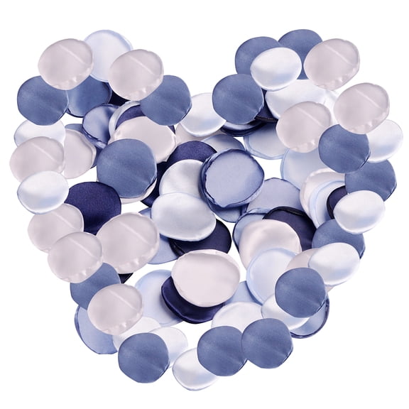 200Pcs Satin Rose Petals Artificial Blue Flowers Petals Girl Scatter Petals for Valentine Gift Wedding Anniversary Table Confetti