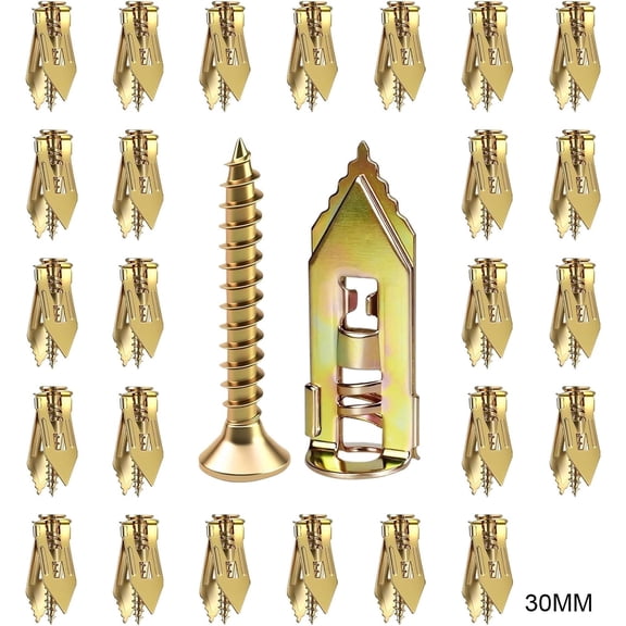 200Pcs Self-Drilling Drywall Anchors,Galvanized Steel Wall Anchors w/Screws, No Pre-Drilling