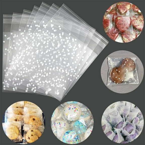 200Pcs Self Sealing Cellophane Bags,2.2x2.2In/5.5x5.5cm Clear Self Adhesive Bags for Packaging Gifts,Thank You Candy Containers
