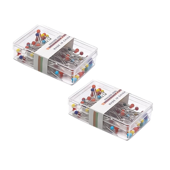 200Pcs Sewing Pins Pin For Sewing Sewing Pins Set For Sewing Diy Projects Ewing Pins Straight Pins For Fabric Multicolor Pearlized Head Pins Long Quilting Pins Needle And Thread Kit