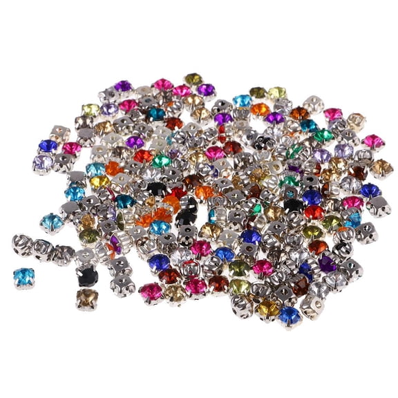 200Pcs Sewing/Stick Crystal Glass Diamante Rhinestones 6mm Sewing DIY Craft