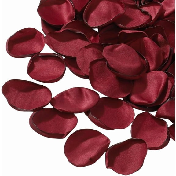 200Pcs Silk Dark Red Rose Petals Flower Petal Decoration Artificial Roses Basket Scatter Pedals for Aisle Centerpieces Table Confetti Proposal Event Party Favors Bedroom Wedding Decor White