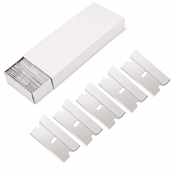 200Pcs Single Edge Stainless Steel Razor Blades for Standard Scraper Tool Safety Paint Remover