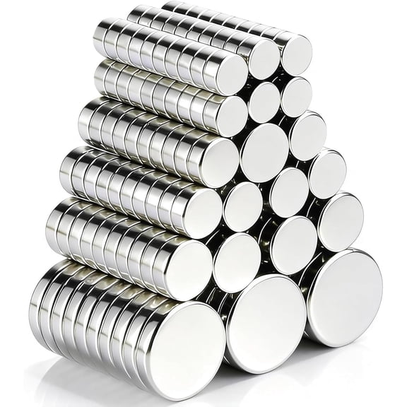 200Pcs Small Magnets, 4 Different Sizes Tiny Mini Magents, Multi-Use for Fridge, DIY, Office, Hobbies, Crafts and Science