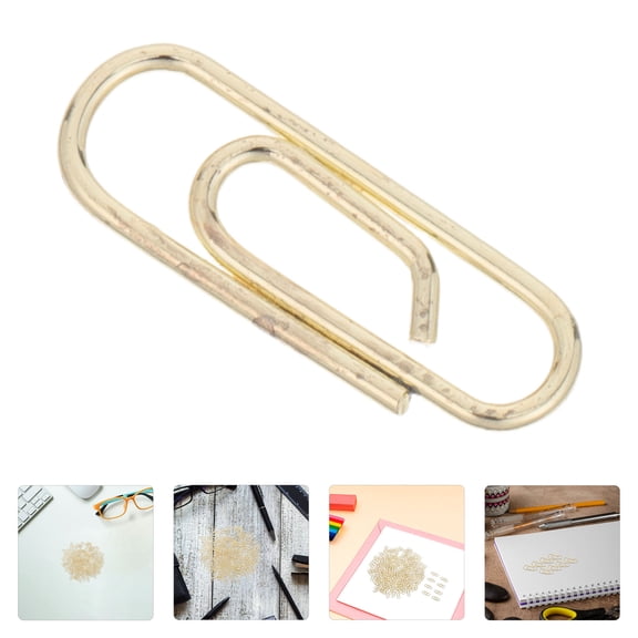 YOSADIER 200Pcs Small Plated Gold Paperclips Metal Clips for Office Document Organizing and Craft Projects