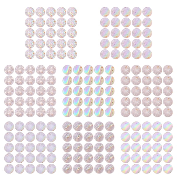 200Pcs Sparkling Button Film Stickers, 3.35in Holographic Button Protective Film for Badge, DIY Scrapbook Decals