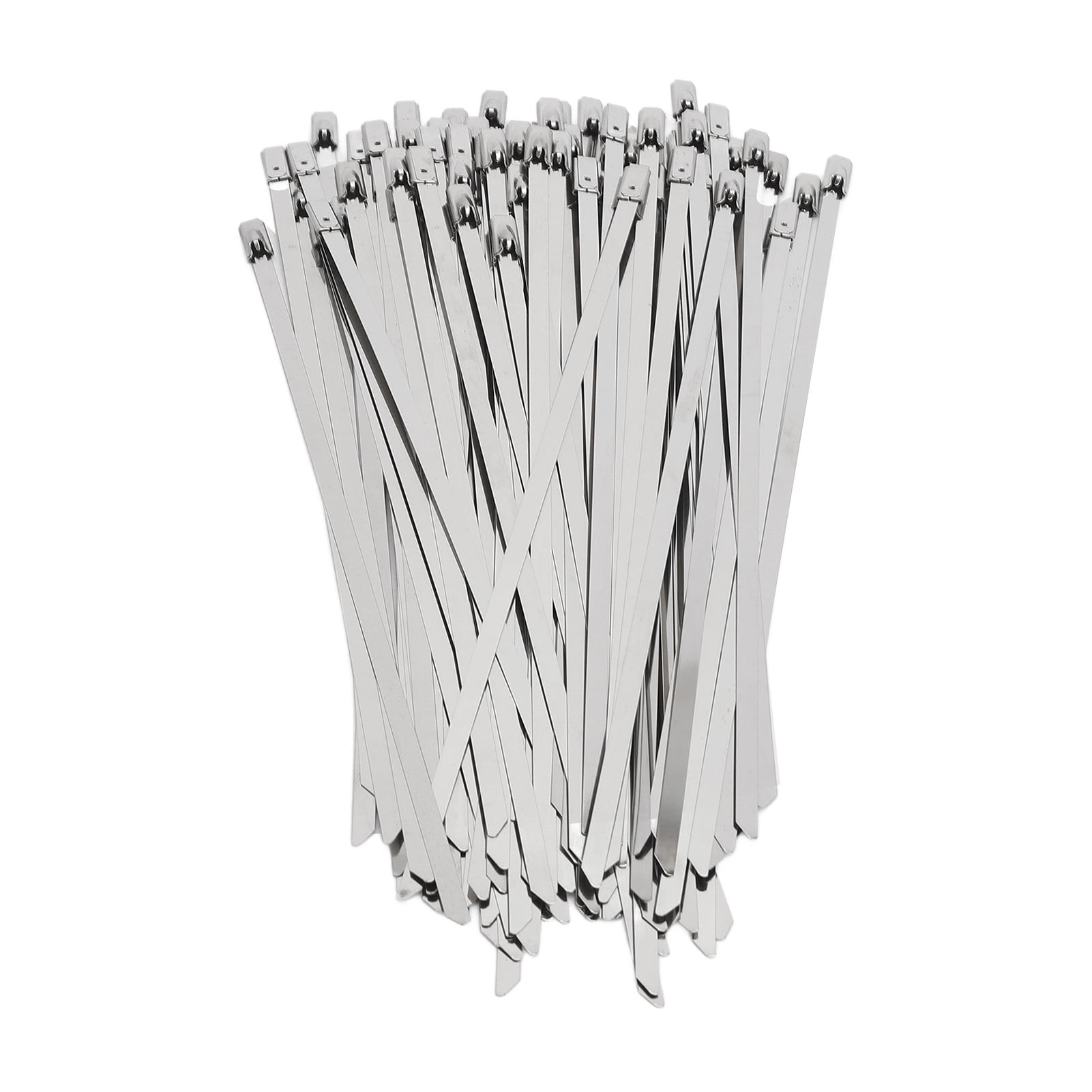 200Pcs Stainless Steel Cable Tie 4.6mm Width Hose Zip Tie Self Locking