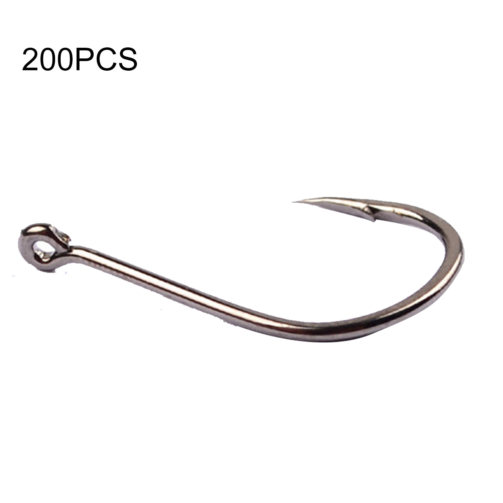 200 pcs fishing hooks 200Pcs Strong Carbon Steel Sharp Single Fish Fishing Hooks Bait Tackle Tool