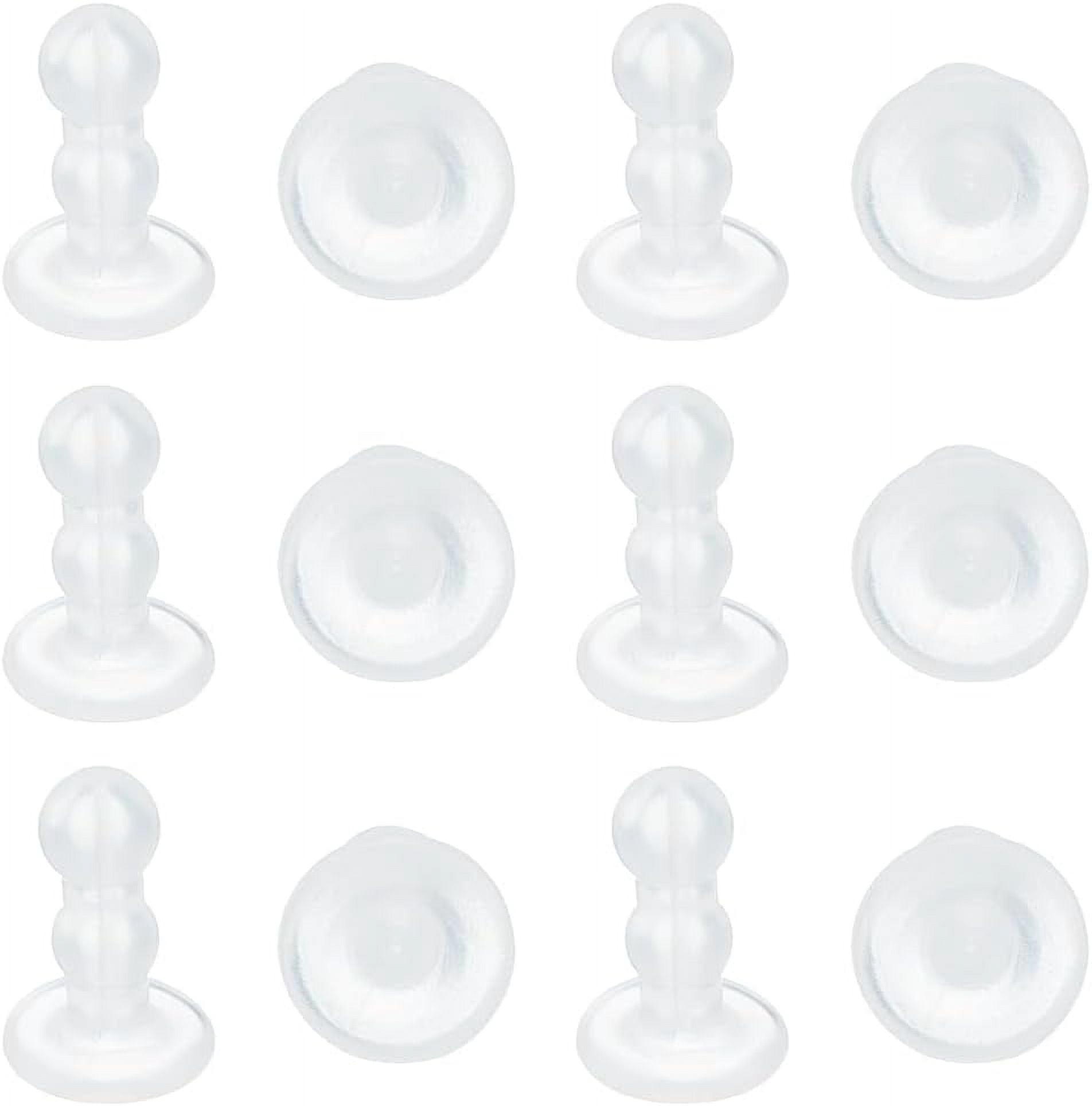 200Pcs TPE Plastic Ear Nuts Silicone Earring Backs Impenetrable Soft ...
