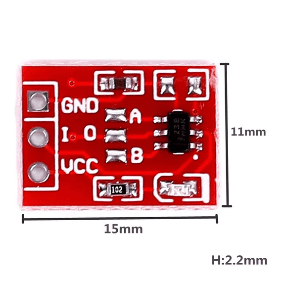 200Pcs TTP223 Touch Key Switch Module Touching Button Capacitor Type Single Channel Self Locking Touch Switch Sensor