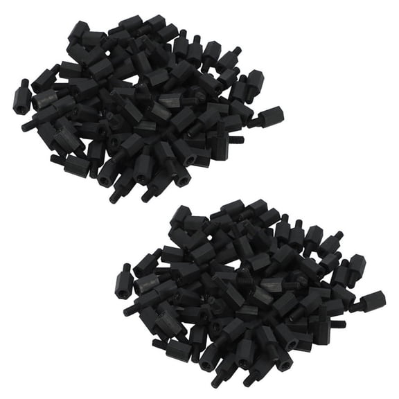 200Pcs Thread 8mm+6mm PCB Fixed Nylon Hex Standoff Pillar