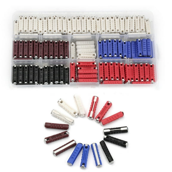 200Pcs Torpedos Fuses Set Torpedos Shaped Fuses Automobile Fuses 5A 8A 10A 16A 25A 40A for Protect Automobile Circuits