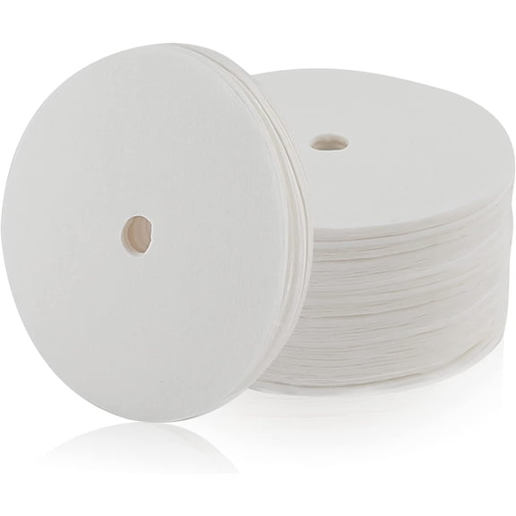 200Pcs Unbleached Percolator Coffee Filters, 3.75In Disposable Coffee Paper Filter, Disc Coffee Filters for Bozeman Percolator (White)