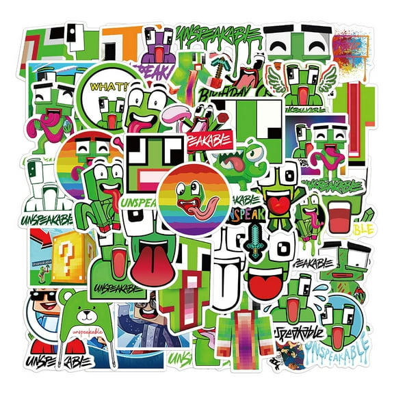 200Pcs Unspeak-able Stickers Waterproof Unspeak-able Vinyl for Laptop, Skateboard, Luggage Bottles Decor