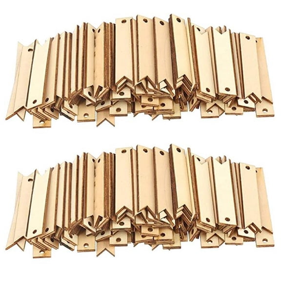 200Pcs Wood Card Wooden Tags Crafts Unfinished Wooden Slices with Holes for Birthday Wedding Holiday Party