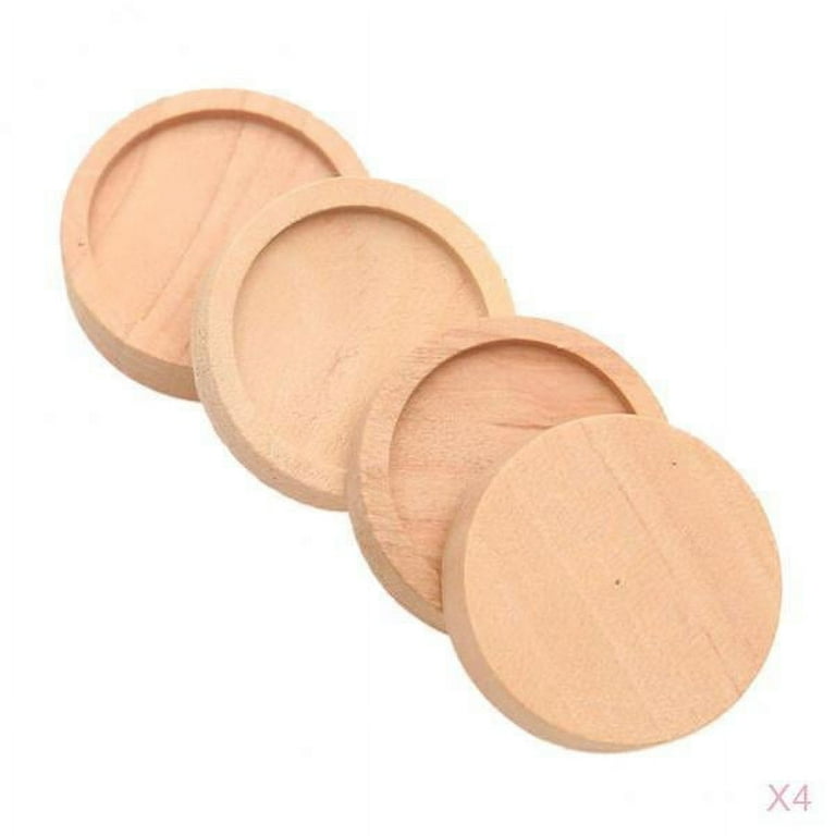 200Pcs Wooden Pendant Trays for Jewelry Making Kits, Unfinished