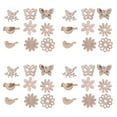 thumbnail image 1 of 200Pcs Wooden Pieces Creative Flower Bird Natural Wood Plate for DIY Crafts Mixed Type, 1 of 5