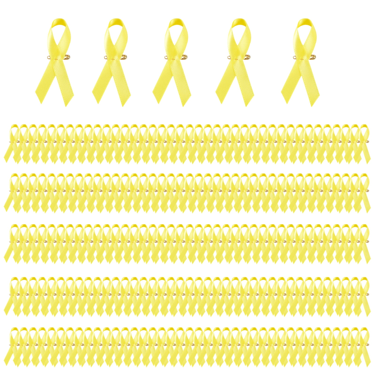200Pieces Assorted Public Welfare Ribbon Brooches Charity Ribbon Pins ...