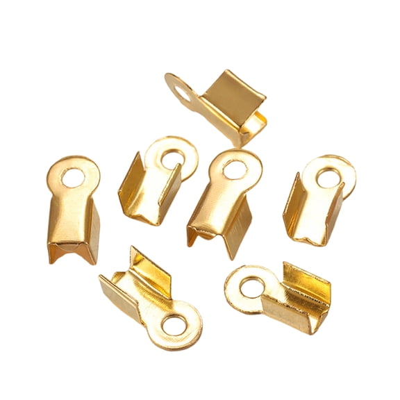 200Pieces Cove Clasps Cord Ends for Jewelry Making Alloy Rope Clip Buckles Tip for Craft Project Necklace Making Kits
