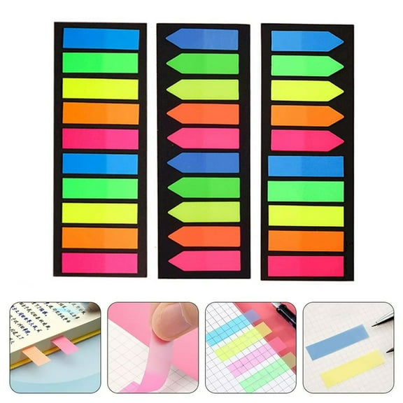 200Pieces Sticky Tabs Page Markers Sticky Index Tabs, Arrow Flag Tabs Colored Notes Tab Stickers Flag Markers Bookmarks Book Tabs for Notebook, Documents, Books Sticks Securely, Removes Cleanly 1Pcs