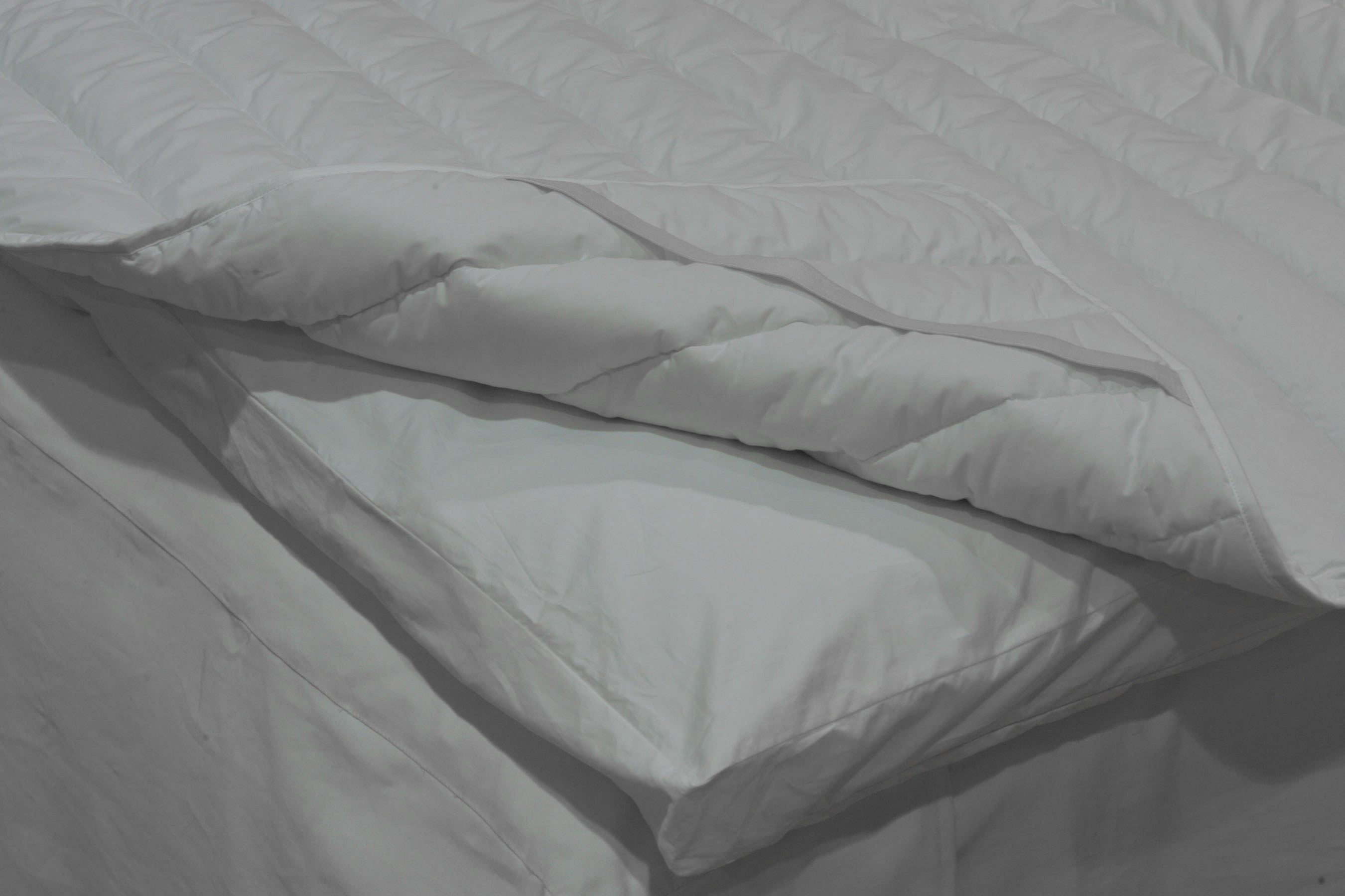 200TC Quilted Polyester/ Cotton Mattress Pad with Elastic Anchor Bands - King 78 x 80