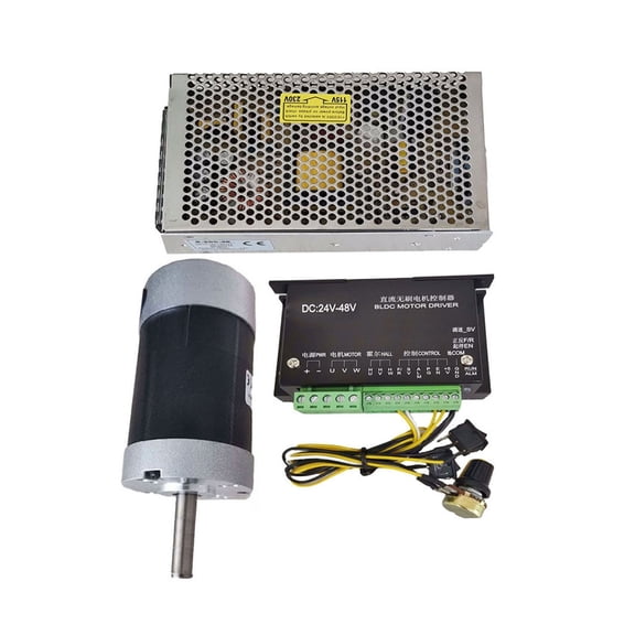 200W/0.2KW /Optical Axis Brushless DC Spindle Motor+55MM Clamp WithScrews+48VDC Stepper Motor Driver+48VDC4.2A Power Supply ,Anti-Rust