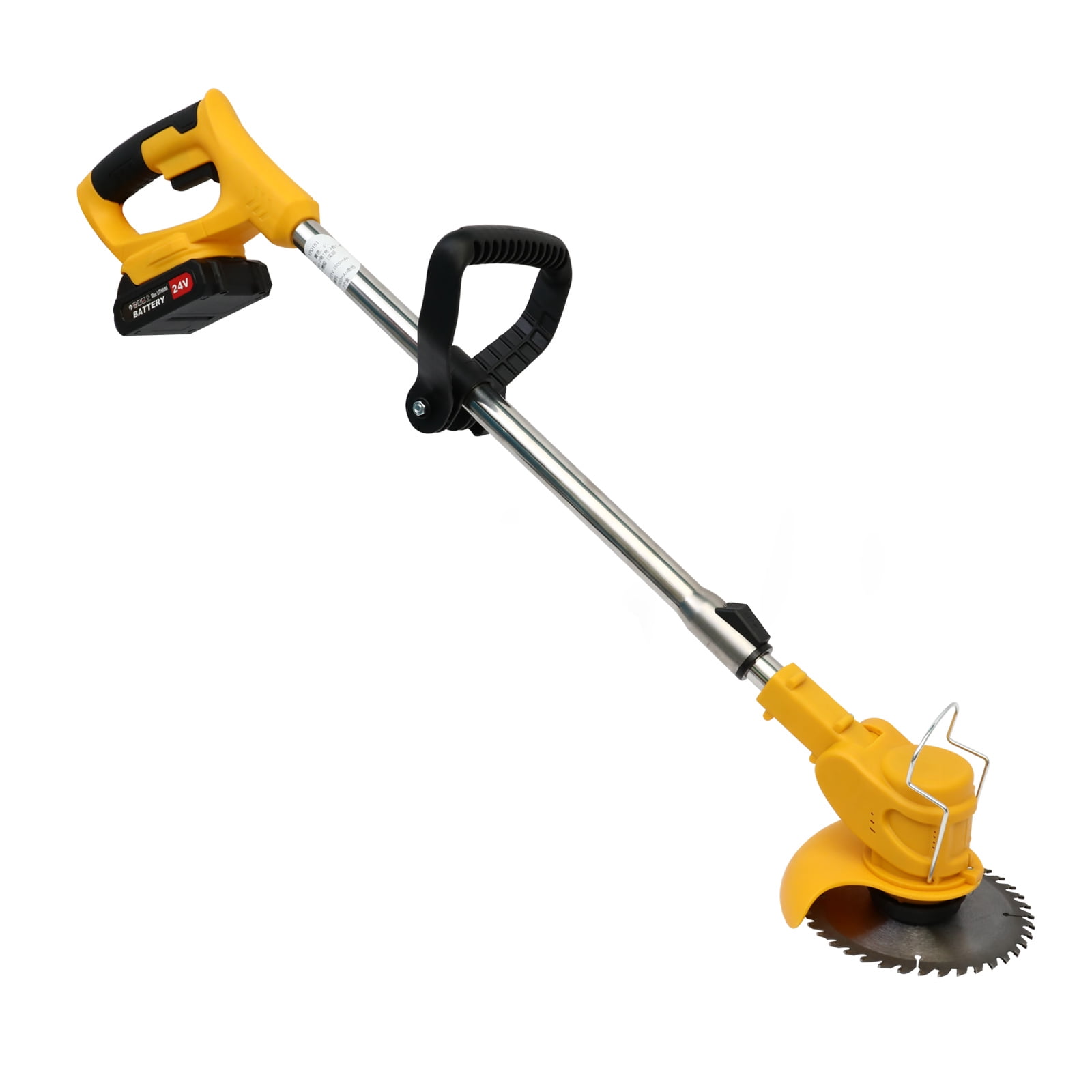 200W 11000 RPM High Performance Adjustable Shaft Cordless Weed Trimmer, Multi-Angle Electric Grass Trimmer with Dual Safety Switches & Low Vibration Handle, Useful Tool for Gardening