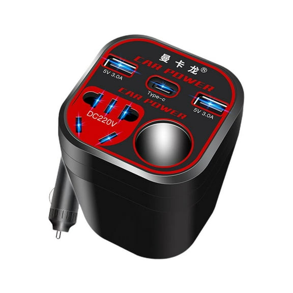 200W 12V 24V To 220V Car Power Inverter Led Display 3 USB Ports Cigarette Lighter Camera Tablet Transformer Voltage For Laptop