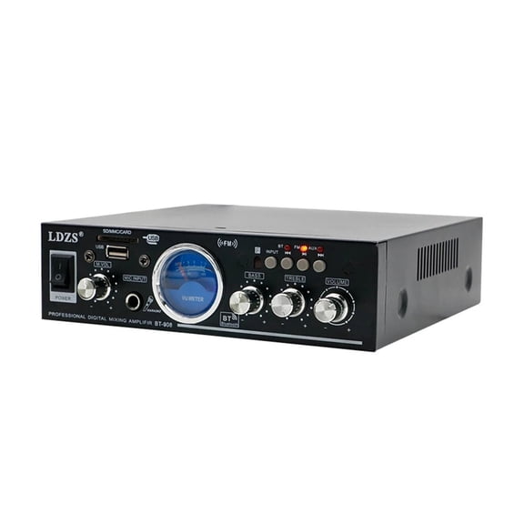 200W + 200W HiFi Sound Amplifier With Dual Microphone Input Home Amplifier Player Music Speaker 12V For Car Amp