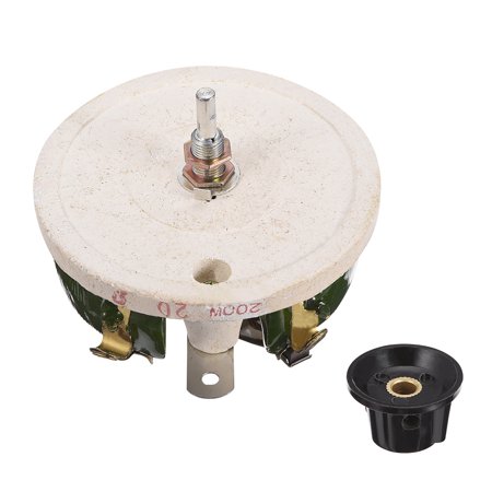 200W 20R Ohm Wirewound Ceramic Potentiometer Variable Rheostat Resistor