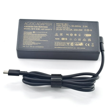 200W 20V 10A Laptop Charger for ASUS ProArt P16 PZ13 PX13 ROG Zephyrus G16 G14 Rectangle Tip Adapter