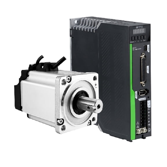 200W 60mm Servo Motor AC 220 17/23Bit Single Multi Absolute Encoder 0.64Nm 3000RPM Modbus RS485 200W AC Servo Motor Driver Kits - 23BIT MULTI ENCODER