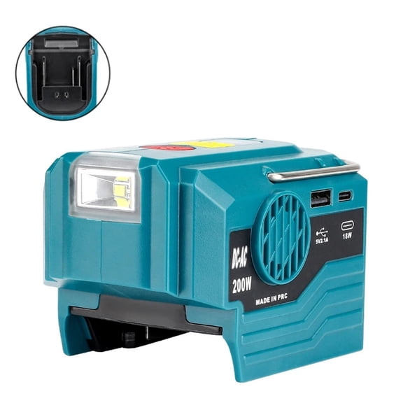 200W AC 120- Modified Sine Wave Power Adapter For 18V Battery Outdoor Portable Inverter ,Car Essential