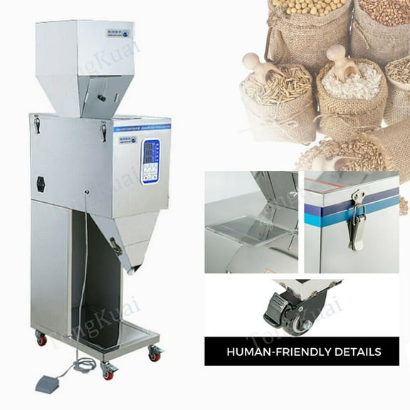 200W Automatic Filling Machine, 10~999g/0.02-2.2lbs Auto Filler for Tea, Seed, Grain 110V