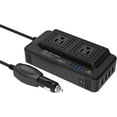 thumbnail image 1 of 200W Car Voltage Converter Inverter DC 12V to AC 230V Ports Fast Charging Car Charger with Cigarette Lighter Plug with 2 Sockets and 4 USB for Business Trips and Vacation, 1 of 7