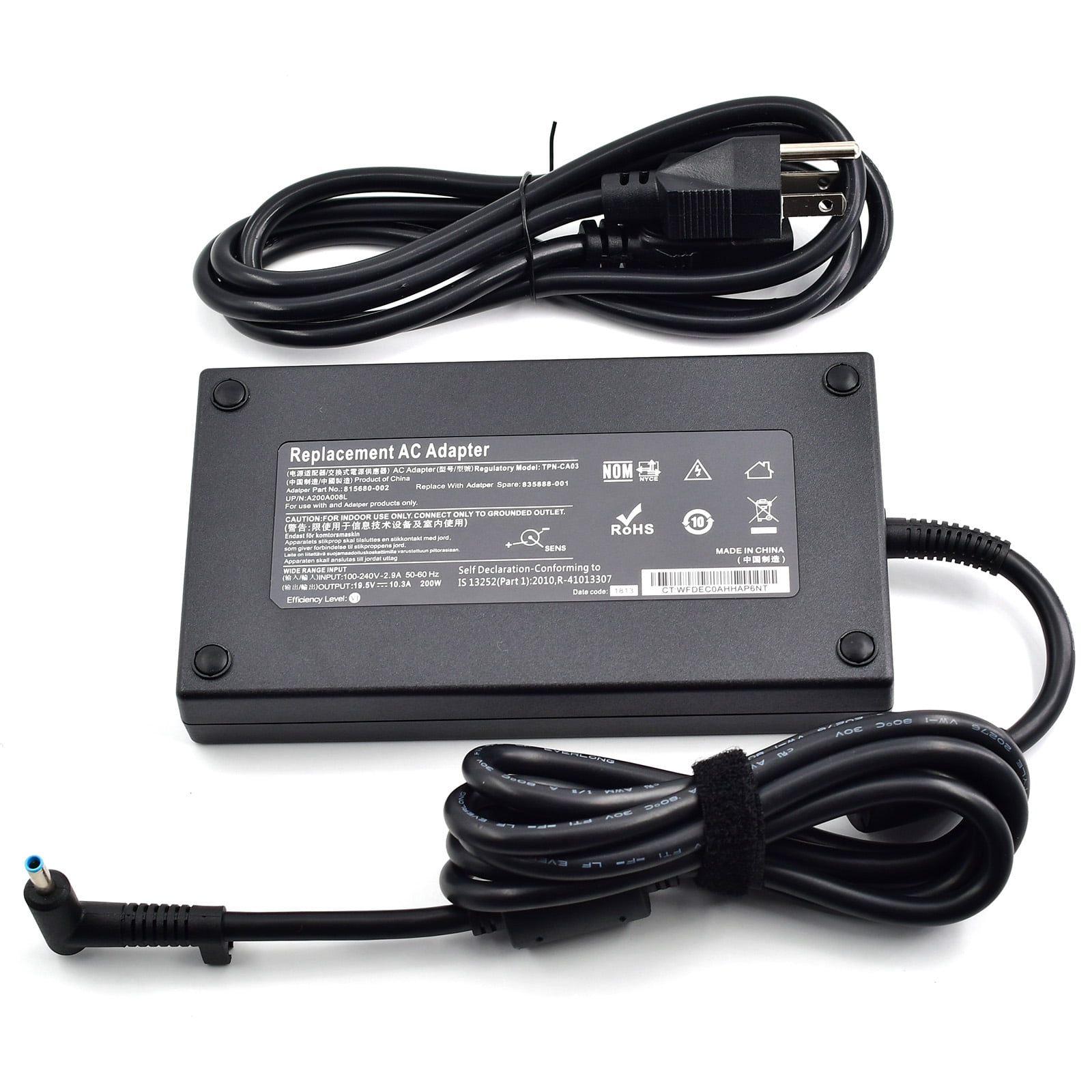 200W Charger for HP Omen Pavilion 15 16 17 Gaming Laptop, ZBook