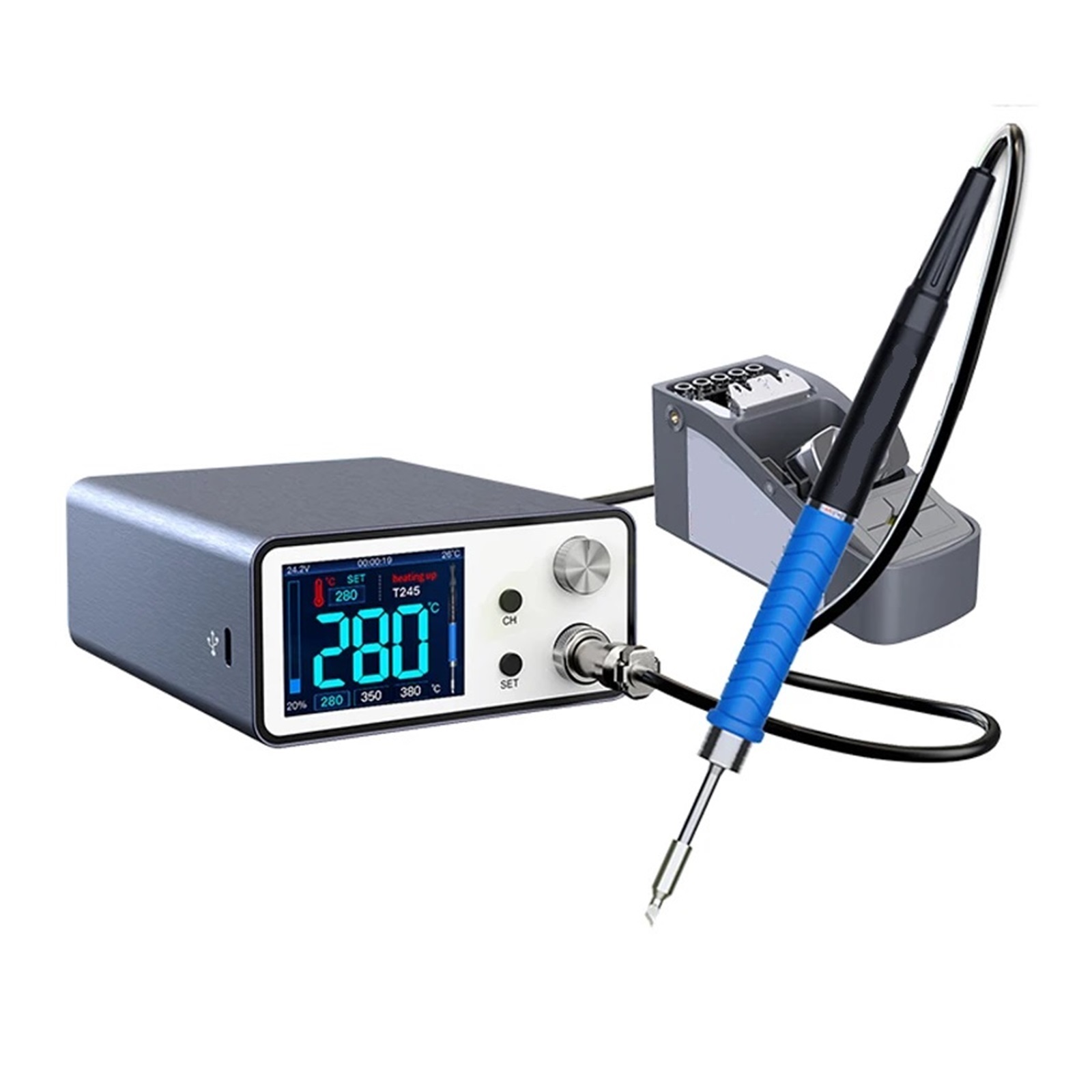 200W Digital Welding Machine Handle Iron Head Repair Rework Tool